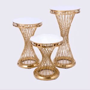 Gold Spoked Plinth Large