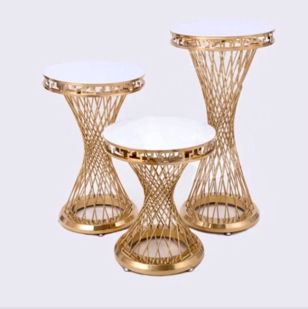 Gold Spoked Plinth Large