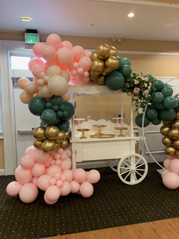 Gold With Mirror Top Food Stand - Image 5