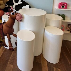 White Cylinder Plinth