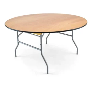 60" Round Wood Banquet Table