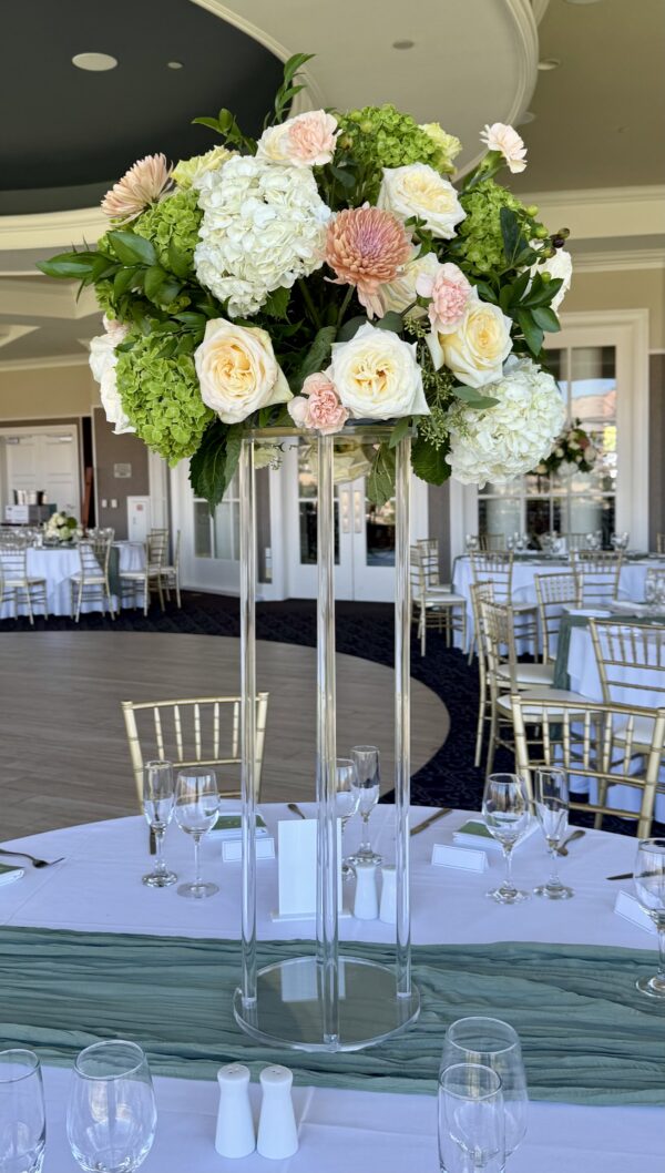 Clear Acrylic Centerpiece Stand 10" x 30" - Image 2